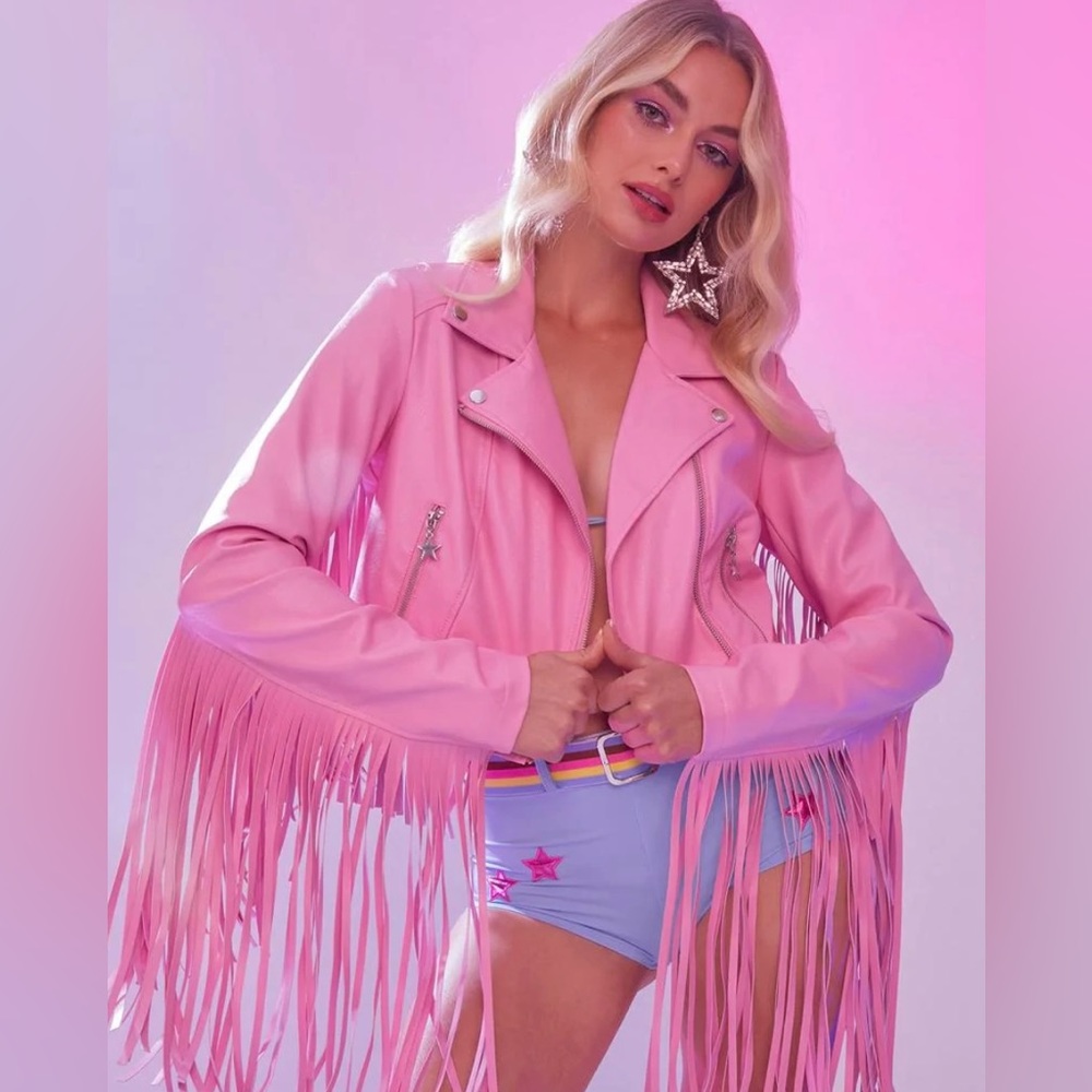 Dolls Kill Under the Lights Fringe Moto Jacket